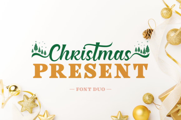 Christmas Present Duo: A Festive Script Font for Branding