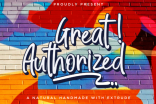 Great Authorized: A Bold Handwritten Font for Makers